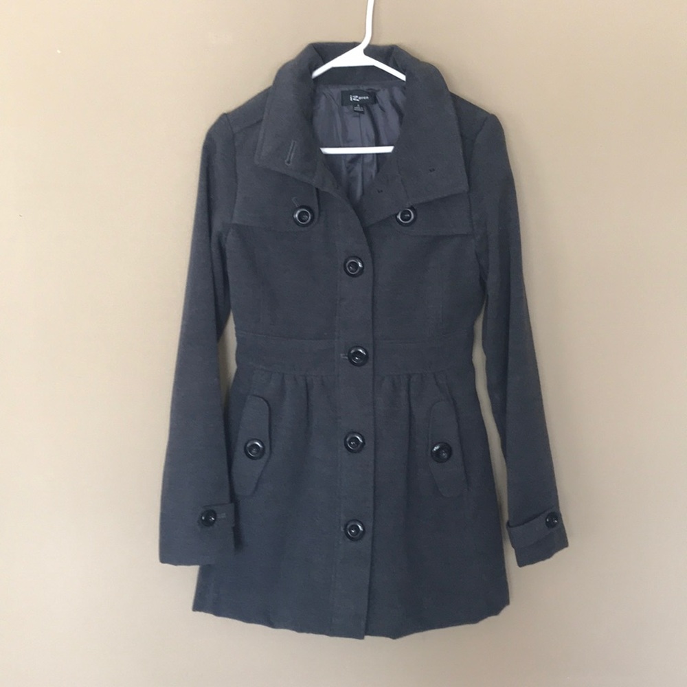 Charcoal grey pea coat!